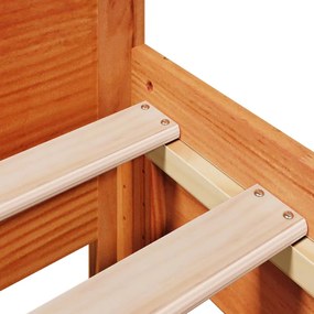 Cama sem colchão 90x200 cm pinho maciço castanho-mel