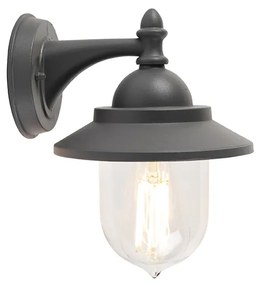 Candeeiro de parede exterior romântico cinzento escuro - Oxford