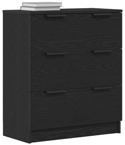 Buffet de Carvalho Preto vidaXL 60x30x70 cm em Madeira Fabricada