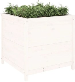 Vaso/floreira de jardim 82,5x82,5x78 cm pinho maciço branco