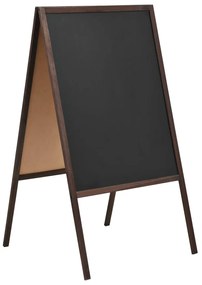 246428 vidaXL Quadro negro vertical de dupla face em madeira de cedro 60x80cm