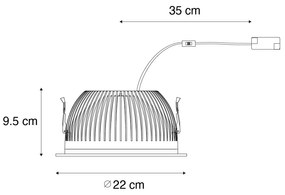 Set van 6 inbouwspots wit incl. LED 3000K-5000K - Elias Moderno