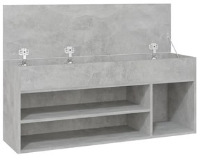 Banco sapateira 105x30x45 cm derivados madeira cinzento-cimento