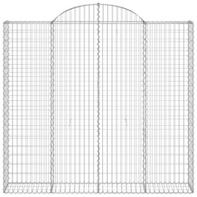 Cestos gabião arqueados 11 pcs 200x50x180/200 ferro galvanizado