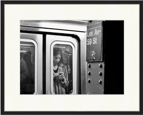 Impressão digital emoldurada NY Subway