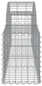 Cestos gabião arqueados 12pcs 200x30x40/60 cm ferro galvanizado