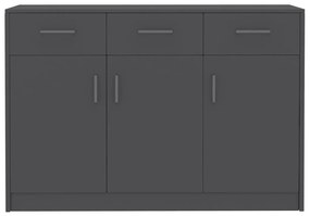 Aparador 110x30x75 cm contraplacado cinzento