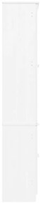 Expositor portas vidro ALTA 77x35x186,5 cm pinho maciço branco