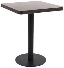 Mesa bistrô 60x60 cm MDF castanho-escuro