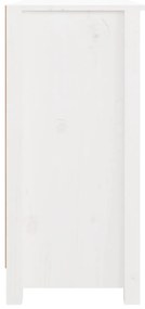 Aparador 100x35x74 cm madeira de pinho maciça branco