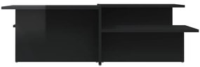 Mesas de centro 2 pcs derivados de madeira preto brilhante