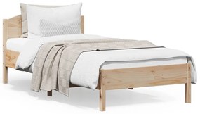 Cama sem colchão 100x200 cm madeira de pinho maciça
