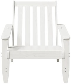 Cadeira de jardim Adirondack 75x77x77 cm pinho maciça branco