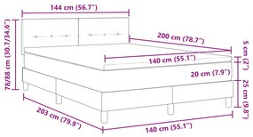 Cama Box com Colchão Azul 140x200 cm Tecido