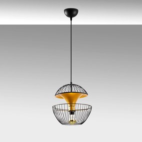 Candeeiro Telmander – Preto/Dourado – 30 x 30 x 45-135 cm