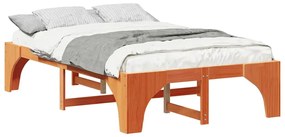 Estrutura de cama de chão Castanho 140 x 190 cm
