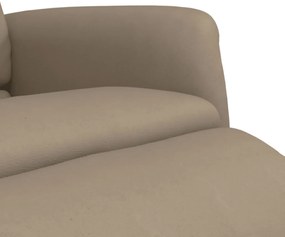 Cadeira reclinável com apoio de pés couro artificial cappuccino