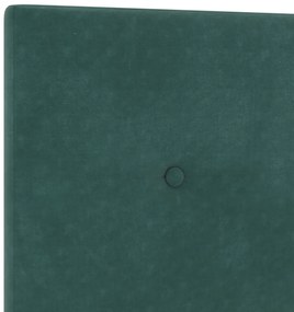 Cabeceira vidaXL Botão Estofada Verde Escuro 80 cm Veludo