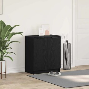 vidaXL Armário de Sapatos com porta Carvalho Preto 59 x 35 x 70 cm