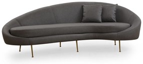 Sofá de 3 Lugares Eses – Cinzento Escuro – 255 cm x 85 cm x 120 cm