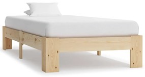vidaXL Estrutura de cama 100x200 cm pinho maciço