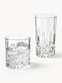 Copos com relevo em cristal George, 8 uni.