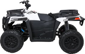 Moto 4 eletrica Crianças ATV WOLF 24V 4x4, 4 motores 200W, Rodas de espuma EVA, Assento Couro ecológico Branca