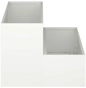 Jardineira 2 Níveis 100x60x45 cm Aço Branco