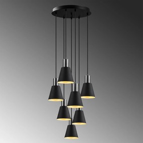**** Candeeiro de Teto Kem – Preto Níquel – Diâmetro 43 cm, Altura 111