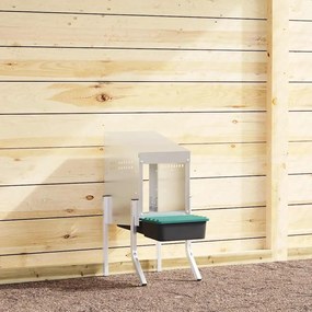 vidaXL Caixa de nidificação para galinhas com 1 compartimento e pernas em aço galvanizado