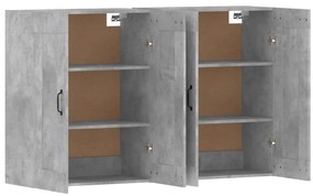 Móveis de parede 2 pcs derivados de madeira cinzento cimento