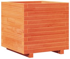 Vaso/floreira de jardim 50x50x49,5 cm pinho maciço castanho mel