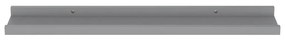 Prateleiras de parede 4 pcs 60x9x3 cm cinzento