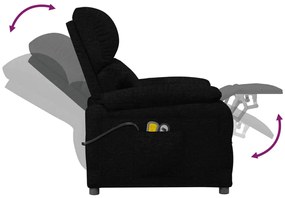 Poltrona de massagens elétrica tecido preto