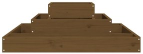Vaso/floreira 80x80x27 cm pinho maciço castanho-mel