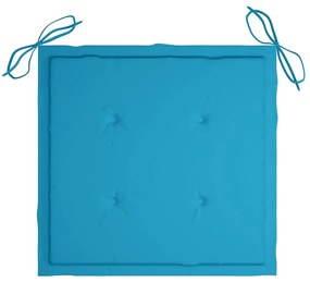 Cadeiras de jardim empiháveis c/ almofadões 6 pcs teca maciça