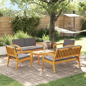 vidaXL Conjunto bistro 5 pcs Castanho 75 x 45 x 38cm
