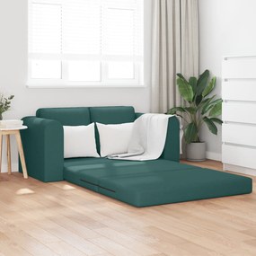 vidaXL Sofá-Camas 2 em 1 Verde Escuro 148x71x83 cm Tecido