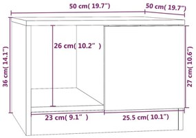 Mesa de centro 50x50x36 cm derivados de madeira branco