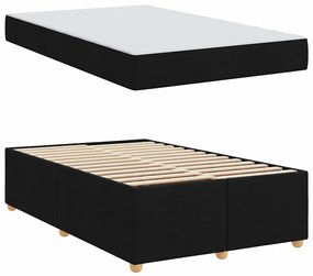 Estrutura de cama com colchão Outros Preto 120 x 200 cm tecido