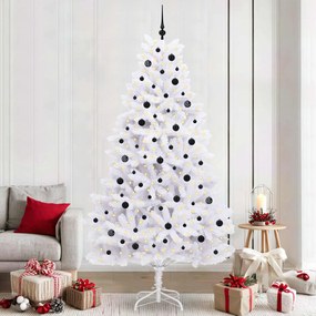 vidaXL Árvore de Natal Articulada Artificial Branco 240 cm PVC e Aço