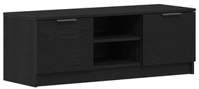 Estante para TV vidaXL Preto Carvalho 102x35x36,5 cm Madeira de engenh
