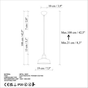 Candeeiro de Teto Mematı – Antiquation – Ø19 h:13 cm
