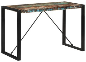 Mesa de jantar 120x55x76 cm madeira recuperada maciça