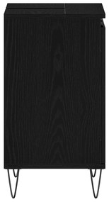 Armário de Pia de Banheiro vidaXL Carvalho Preto 58x33x60 cm Madeira E