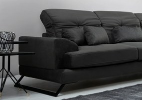 Sofá de Canto Frido – Antracite – 308 cm x 190 cm