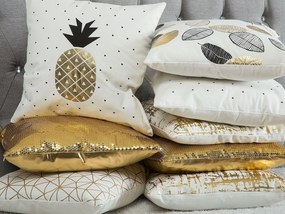 Conjunto de 2 almofadas decorativas em algodão dourado 45 x 45 cm SEDUM Beliani