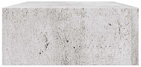 Prateleira de parede com gaveta MDF 40x23,5x10 cm cinza cimento