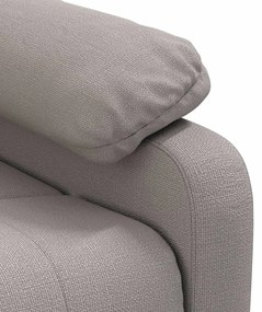Poltrona de massagens elétrica reclinável tecido cinza-acast.