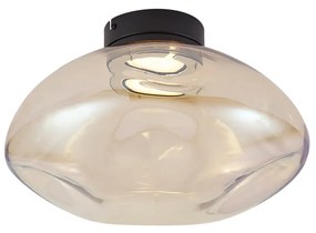 Plafon de design preto com vidro âmbar - Gemma Design